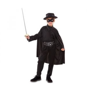 Déguisement El Zorro pour garçon - Disfrazzes - Chemise pantalon ceinture mi-masque cape et chapeau