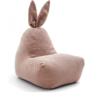 Gutekissen Pouf Enfant Avec Oreilles De Lapin Doux Sûr Et Confortable Pour Chambre Montessori (Rosa 75x70x90cm)