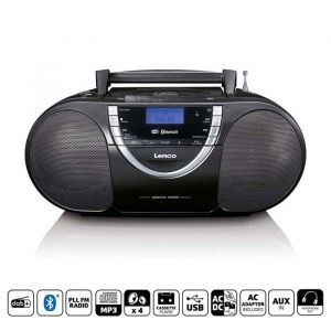 Lenco SCD-6900BK - Radio portable lecteur CD avec DAB+ et casette - Gris