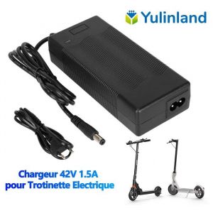 42V 1.5A Chargeur Hoverboard avec  Connecteurs pour Scooter Électrique Hoverboard Monocycle Planche à Dérive Xiaomi M365 Noir