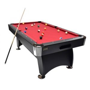 NORTH Gardone Table de billard Noir/Rouge 8FT