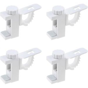 4 Pi&egrave;ces Support de Support de Pince Porte-Rideaux Support De Support De Pince Porte-Rideaux Barre Transversale R&eacute;glable Tr