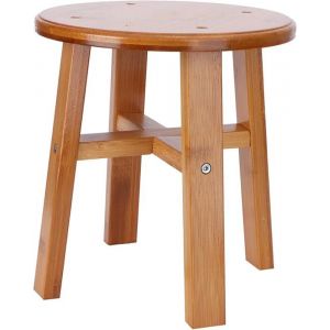 Petit Tabouret en Bois Petit Tabouret Rond pour Salle de Bain Petit Tabouret Polyvalent Tabouret pour Chambre à Domicile