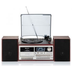 Platine Vinyle Vintage Radio DAB/DAB+/FM Lecteur CD-MP3 Cassette Bluetooth USB Roadstar HIF-8892D+BT  Bois 32935