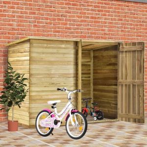 Petit Prix Abri à vélo de jardin - Armoire/Maiosn - 232x110x170 cm Bois de pin imprégné - outils de jardinage
