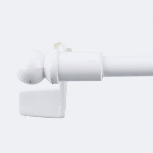 Kit tringle à rideaux Sans-Perçage Extensible 30-45cm Blanc - Boulet
