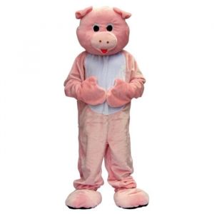 Déguisement Cochon Rose - Luxe - Taille Unique - Costume Géant Intégral - Mixte - Adulte