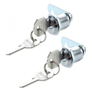 2X Serrure Batteuse a Came Barillet Pour Boite aux Lettres Tiroir 20mm + 2 Cles
