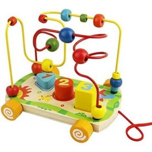 Bois Labyrinthe de Perles Boulier Jouet Enfant 1 an Circuit de Motricité Montessori Bebe Jeux Educatif 18 Mois Fille Garcon