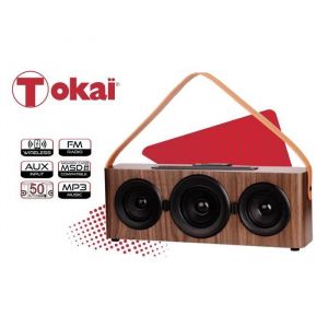 ENCEINTE PORTABLE SANS-FIL AVEC RADIO FM SUPPORT T&Eacute;L&Eacute;PHONE ET DRAGONNE - TOKA&Iuml;