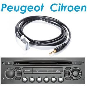 CABLE JACK AUXILIAIRE MP3 AUDIO AUTORADIO PEUGEOT 207 Skyexpert