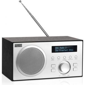 Radio Fm Dab+ Bluetooth Bois Secteur-Digital Et Analogique-Hifi Filaire Réveil Prise Écouteur 3.5Mm Ecran Noir