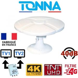 OMNI TONNA - ANTENNE CAMPING CAR 40dB TNTUHD OMNIDIRECTIONNELLE TONNA