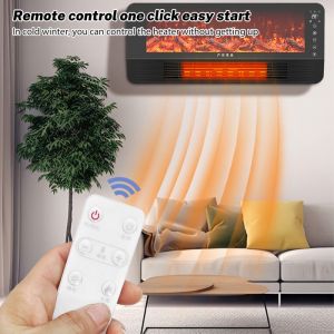 Radiateur mural &eacute;lectrique- Chauffage soufflant &eacute;lectrique mural Ventilateur Pour Chambre Salle De Bain Salon-220V