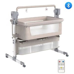 Lit Bébé Berceau Cododo  Berceau électrique Pliable  Balancelle bebe electrique 5 Vitesses de Balancement  pour Bébé 0-36 Mois