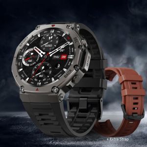 Gibson - Montre Intelligente T-Rex militaire 3 GPS boussole altimètre IP69K AMOLED appel BT 5iko étanche-Kit Noir