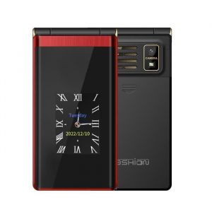 T&eacute;l&eacute;phone Portable Flip D&eacute;verrouiller T&eacute;l&eacute;phone Flip Phone Speed ​​​​Dial SOS Button Premium Nouveau 2023 Red No Dock With Box Add 8