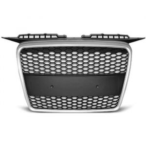 Calandre pour Audi A3 8P de 06/2005 a 03/2008 look Sport Argent et Noir-27318028