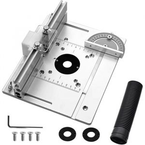 Plaque d’insertion aluminium pour table de toupie guide d’onglet aide découpe/sculpture pour établi menuiserie robuste