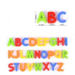 Lettres magn&eacute;tiques ABC pour enfants alphabet en plastique avec aimants pour apprentissage &agrave; la maison ou en classe