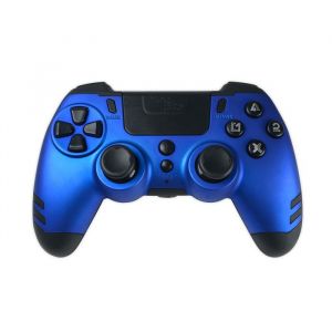 Manette de jeu - Steelplay - Slimpack - Sans fil 24 GHz - Compatible PS4/PC - Couleur Bleu