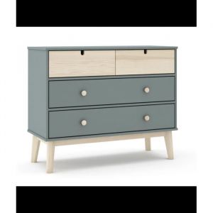 Commode de 4 tiroirs meuble de rangement- Longueur 100 x Largeur 40 x Hauteur 81 cm