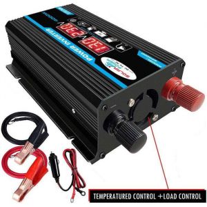 Convertisseur 12V 220V Pur Sinus - ZOR&reg; - 4000W - Onde sinuso&iuml;dale pure - T&eacute;l&eacute;commande incluse - Double affichage LCD