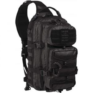 SAC DEPAULE MONO BRETELLE DASSAUT US TACTIQUE NOIR ETANCHE GRAND MODELE 29 LITRES SERIE TACTICAL BLACK MILTEC