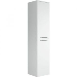 Armoire de rangement - Saturnus - Hauteur 130 cm - Blanc - Meuble de chambre - Porte(s)