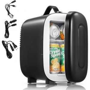 COZY - MINI FRIGO - Mini frigo 5L USB/AC/DC portable voiture 12V/240V cosmétiques silencieux 6 canettes noir