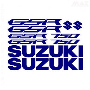 10 sticker GSR 750 – BLEU MARINE – sticker SUZUKI GSR 750 GS R 600 - SUZ405