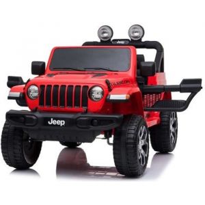 Voiture électrique pour enfants - JEEP - Wrangler - Double siège en cuir - Transmission 4x4 - Roues EVA