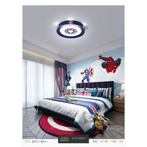 Plafonnier Enfant LED 52W-Lampe de Plafond Créative avec Motif Étoile -Éclairage 3 Couleurs Réglable-Luminaire Garçon-42*8CM