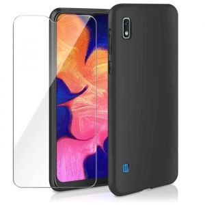 Coque Samsung Galaxy A10 Noir + Verre Trempé A10 Vitre A10
