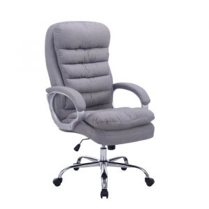 Fauteuil de bureau - CLP - Vancouver - Tissu - Gris - Ergonomique et robuste