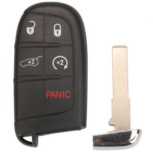 Coque de clé de voiture à distance intelligente SIP22 Blade porte-clés pour Jeep Renegade CompassSUV automatique entrée sans