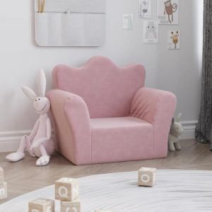 BEAU Fauteuil Bébé Enfant/Canapé pour enfants - Rose peluche douce mode155852