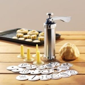 MACHINE A CHURROS ALUMINIUM CONTENANCE 200 ML - HAUTEUR 21 CM - COMPRENANT 4DOUILLES ET 19 DISQUES - IDEAL POUR FAIRE CHURROS