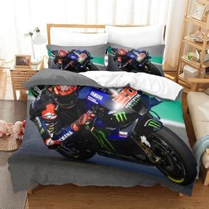 220x240cm-Parure De Lit Fabio Quartararo Pour Enfants Adultes Ensemble Housse Couette Moto Gp Champion! Garçons Literie