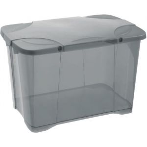 EDA PLASTIQUE Coffre de rangement avec couvercle &agrave; charni&egrave;re ClipBox 60 L - 60
