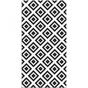 Tapis Vinyle - EINNENFFER - 80x150 cm - Noir - Carr&eacute; - Int&eacute;rieur