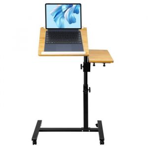 Table de Lit pour Ordinateur - MENGDA - Réglable 65-95cm - Noir - Polyvalent sur Roulettes