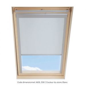 Store occultant SOLSTRO Blanc compatible avec VELUX GGL M06 GGL 306 GGU M06 GHL M06 GPL M06 GPU M06