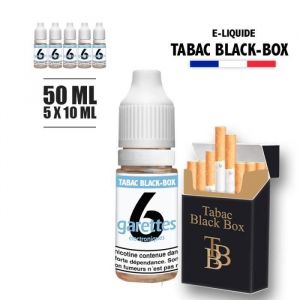 E-liquide 50ML saveur TABAC BLACK BOX avec 18MG de nicotine (e-liquide id : PROD3137) - (5x10ML)