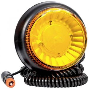 Fristom Gyrophare FT-101 DF LED MAG M78 12 V 24 V 36 V avec fiche DIn (12 mm) via r&eacute;seau de bord pied magn&eacute;tique ora