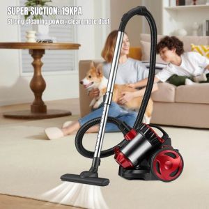 Aspirateur sans sac 2000W Aspirateur tra&icirc;neau sans sacfiltration multi-cyclonique sols durs tapis poils danimaux  Cordon 45 m