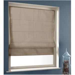 Store bateau tamisant 40% coton 60% polyester uni à  visser BOAT 60X180CM taupe