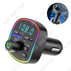 TD® Transmetteur FM Bluetooth Chargeur de voiture Lecteur MP3 Bluetooth Transmetteur mains libres Bluetooth Accessoires de voiture