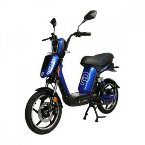 Trottinette électrique moteur 250W vitesse 25km/h autonomie jusqu’à 45km batterie amovible au plombbleu brillant