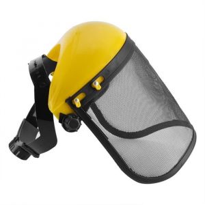 Chapeau de casque de s&eacute;curit&eacute; avec visi&egrave;re &agrave; mailles plein visage pour d&eacute;broussailleuse protection foresti&egrave;re